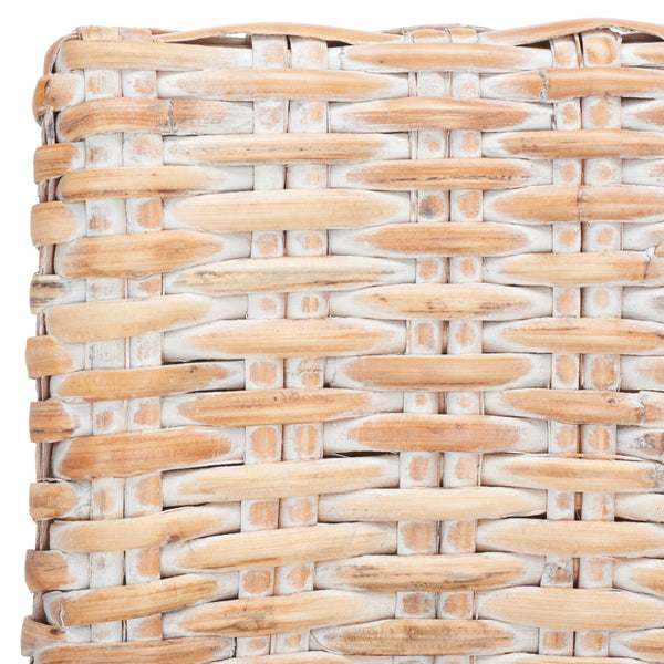 Safavieh Cabana Rattan Arm Chair - Modern Coastal Accent Chair With Comfortable Cushion For Stylish Living Spaces White Wash/ White Cushion FOX6500C