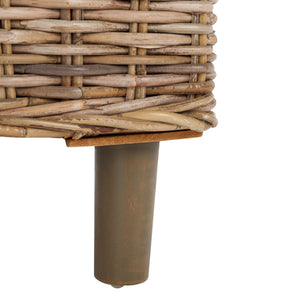 Safavieh Omni Barrel Chair - British Colonial-Inspired Rattan Accent With Soft Cotton Cushion For Cozy Elegance Natural FOX6501C