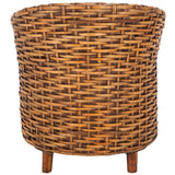 Omni Rattan Barrel Chair – British Colonial Style with Soft Cushion for Cozy Reading Nooks & Relaxation