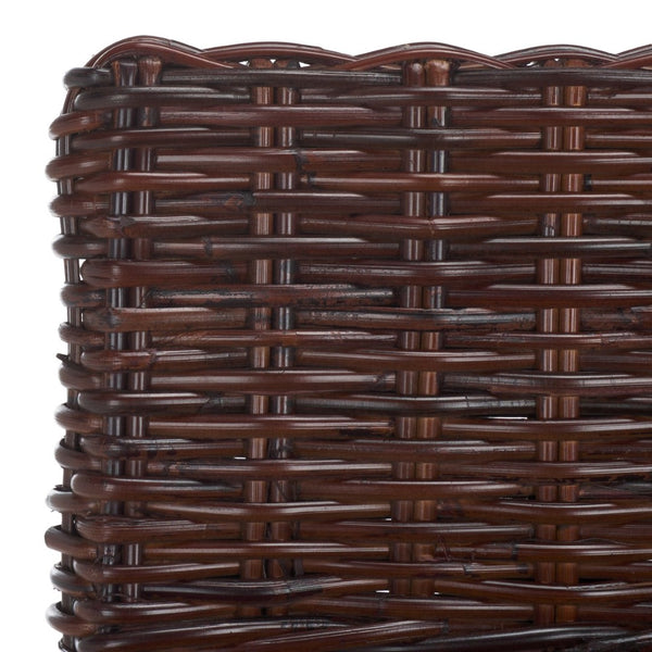 Safavieh Cypress Bar Stool - Island-Inspired Woven Rattan Seat With Solid Mango Wood For Timeless Charm Cappuccino FOX6502A