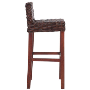 Safavieh Cypress Bar Stool - Island-Inspired Woven Rattan Seat With Solid Mango Wood For Timeless Charm Cappuccino FOX6502A