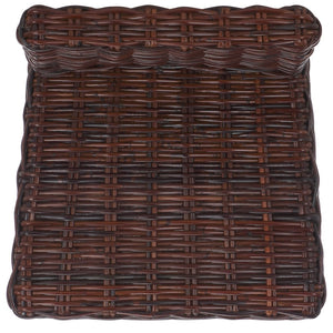 Safavieh Cypress Bar Stool - Island-Inspired Woven Rattan Seat With Solid Mango Wood For Timeless Charm Cappuccino FOX6502A
