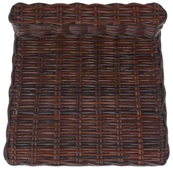 Safavieh Cypress Bar Stool - Island-Inspired Woven Rattan Seat With Solid Mango Wood For Timeless Charm Cappuccino FOX6502A