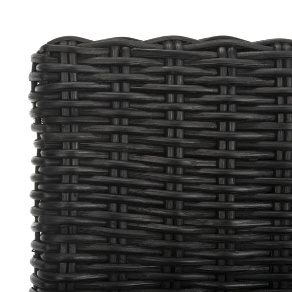 Safavieh Cypress Bar Stool - Island-Inspired Woven Rattan Seat With Solid Mango Wood For Timeless Charm Black FOX6502C