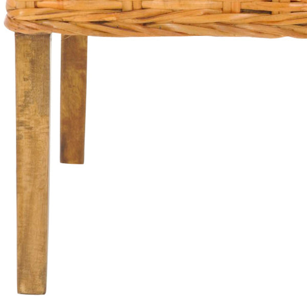 Safavieh SANIBEL Side Chairs – Tropical Elegance with Woven Rattan Detail for Coastal and Boho Décor Honey FOX6504B-SET2