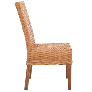 Safavieh SANIBEL Side Chairs – Tropical Elegance with Woven Rattan Detail for Coastal and Boho Décor Honey FOX6504B-SET2