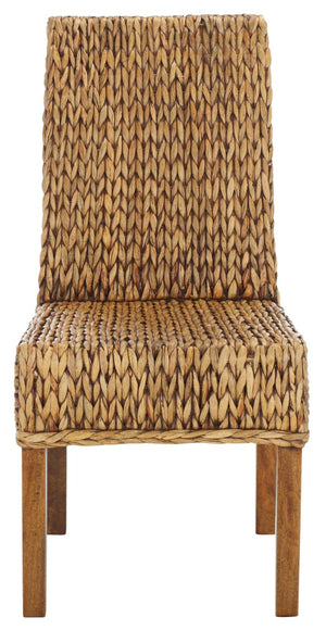 Safavieh Sanibel Woven Water Hyacinth Side Chair Handcrafted Coastal Boho Accent Seating FOX6504E-SET2