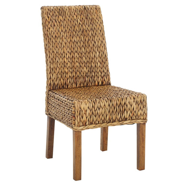 Safavieh Sanibel Woven Water Hyacinth Side Chair Handcrafted Coastal Boho Accent Seating FOX6504E-SET2