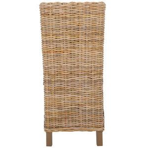 Safavieh PEMBROKE Side Chair Set - Elegant Coastal-Chic Mango Wood Design for Timeless Dining Spaces Natural Unfinished / Taupe FOX6520B-SET2