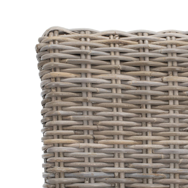 Safavieh QUAKER Side Chair - Natural Unfinished Rattan with Rustic Grey Finish for Coastal & Urban Styles FOX6521A-SET2