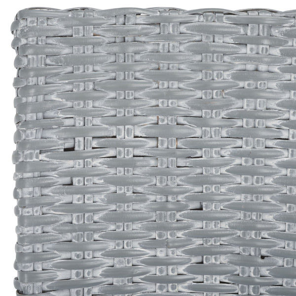 Safavieh WHEATLEY Side Chair - Elegant Grey White Wash Rattan & Mango Wood for Modern Dining Spaces FOX6525A-SET2