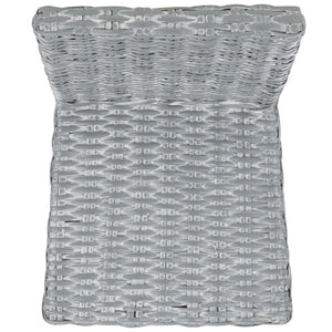 Safavieh WHEATLEY Side Chair - Elegant Grey White Wash Rattan & Mango Wood for Modern Dining Spaces FOX6525A-SET2