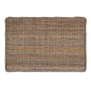 Safavieh Leary Coastal-Chic Coffee Table With Rattan Top And Sturdy Mango Wood Legs For Modern Living Spaces Natural Unfinished FOX6528A