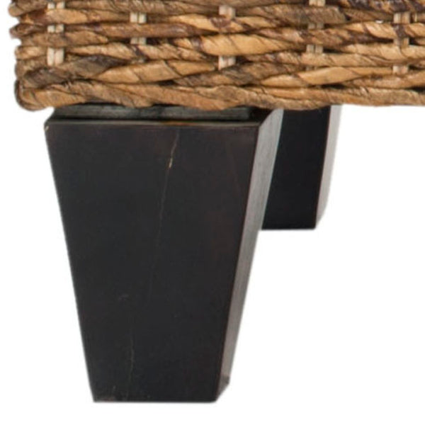 Safavieh Leary Coastal-Chic Coffee Table With Rattan Top And Sturdy Mango Wood Legs For Modern Living Spaces Banana Natural FOX6528B