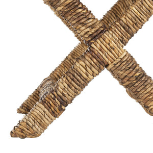 Safavieh Manor Ottoman - Handwoven Rattan Seat, Solid Mango Wood Frame, Versatile Accent For Any Room Banana Natural FOX6529A