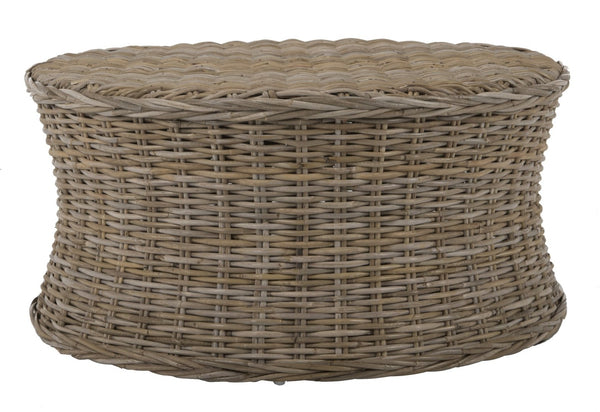 Safavieh Ruxton Coffee Table - Handwoven Rattan Cocktail Ottoman For Versatile Living Space Style & Comfort Natural FOX6530A