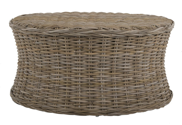Safavieh Ruxton Coffee Table - Handwoven Rattan Cocktail Ottoman For Versatile Living Space Style & Comfort Natural FOX6530A