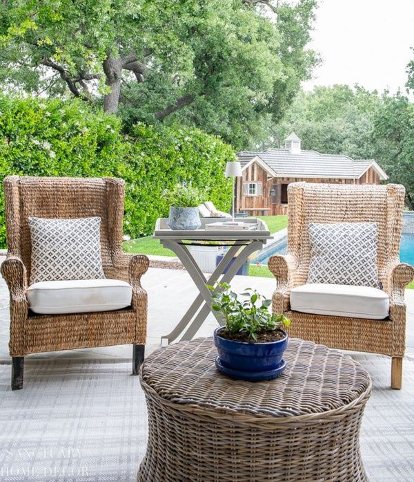 Safavieh Ruxton Coffee Table - Handwoven Rattan Cocktail Ottoman For Versatile Living Space Style & Comfort Natural FOX6530A