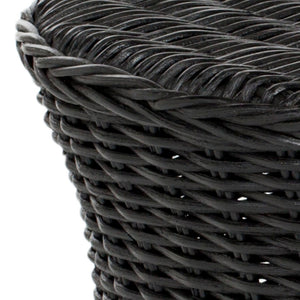 Safavieh Ruxton Coffee Table - Handwoven Rattan Cocktail Ottoman For Versatile Living Space Style & Comfort Black FOX6530B