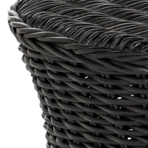 Safavieh Ruxton Coffee Table - Handwoven Rattan Cocktail Ottoman For Versatile Living Space Style & Comfort Black FOX6530B