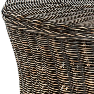Safavieh Ruxton Coffee Table - Handwoven Rattan Cocktail Ottoman For Versatile Living Space Style & Comfort Dark Brown FOX6530D