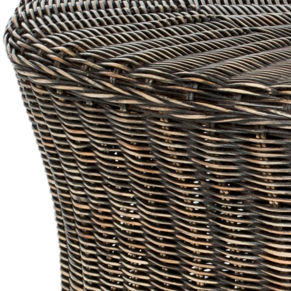 Safavieh Ruxton Coffee Table - Handwoven Rattan Cocktail Ottoman For Versatile Living Space Style & Comfort Dark Brown FOX6530D