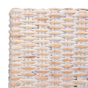 Safavieh SANIBEL Side Chair with Plush Cushion – Hand-Woven Rattan in Whitewash, Set of Two for Coastal Charm FOX6541A-SET2