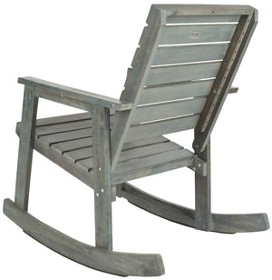 Safavieh ALEXEI Rocking Chair - Rustic-Chic Comfort for Modern Spaces, Perfect for Indoor or Outdoor Relaxation Ash Grey FOX6702A