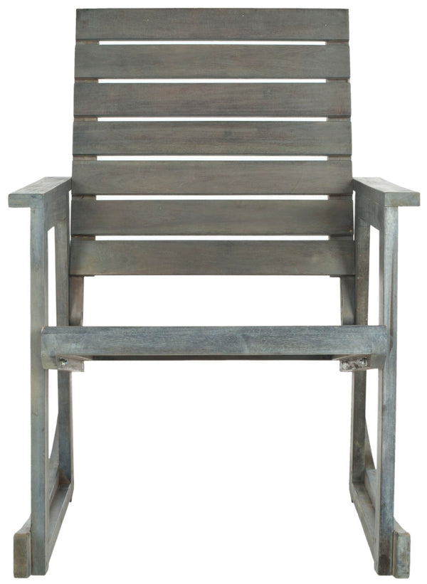 Safavieh ALEXEI Rocking Chair - Rustic-Chic Comfort for Modern Spaces, Perfect for Indoor or Outdoor Relaxation Ash Grey FOX6702A