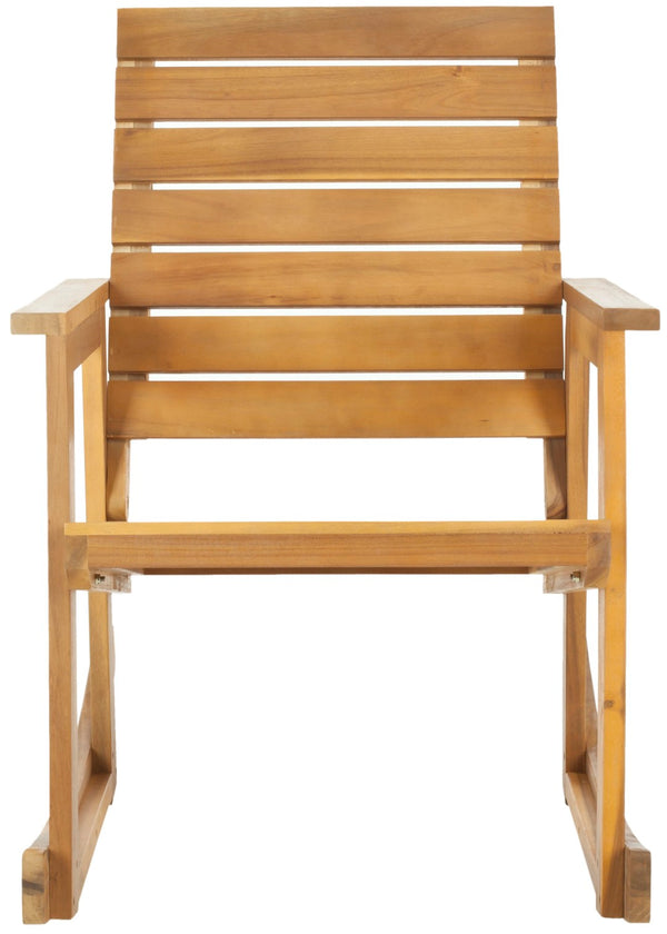 Safavieh ALEXEI Rocking Chair - Rustic-Chic Comfort for Modern Spaces, Perfect for Indoor or Outdoor Relaxation Natural FOX6702B