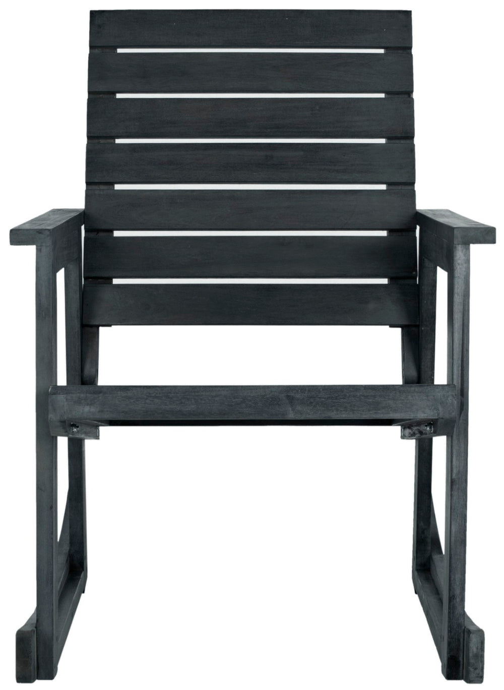 Safavieh ALEXEI Rocking Chair - Rustic-Chic Comfort for Modern Spaces, Perfect for Indoor or Outdoor Relaxation Dark Slate Gray FOX6702K