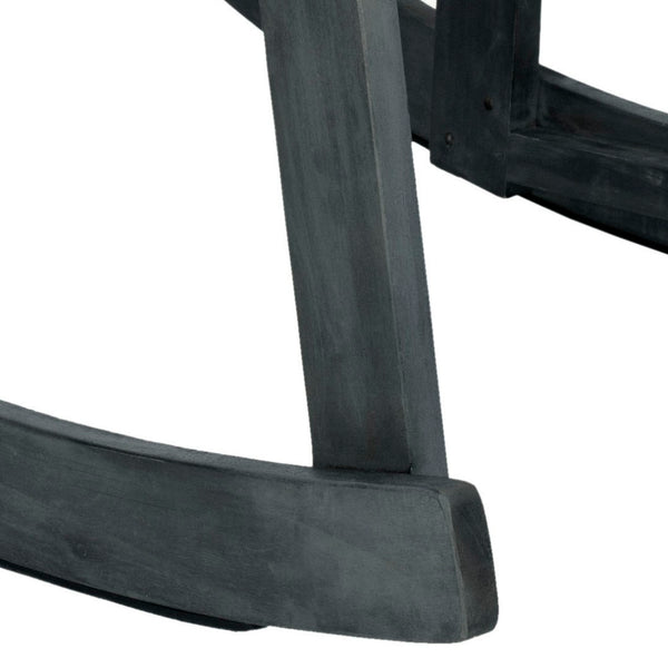 Safavieh ALEXEI Rocking Chair - Rustic-Chic Comfort for Modern Spaces, Perfect for Indoor or Outdoor Relaxation Dark Slate Gray FOX6702K