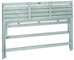 Safavieh LUCA Folding Bench in Beach House Blue - Stylish Acacia Wood Seating for Outdoor Gatherings & Storage FOX6705C