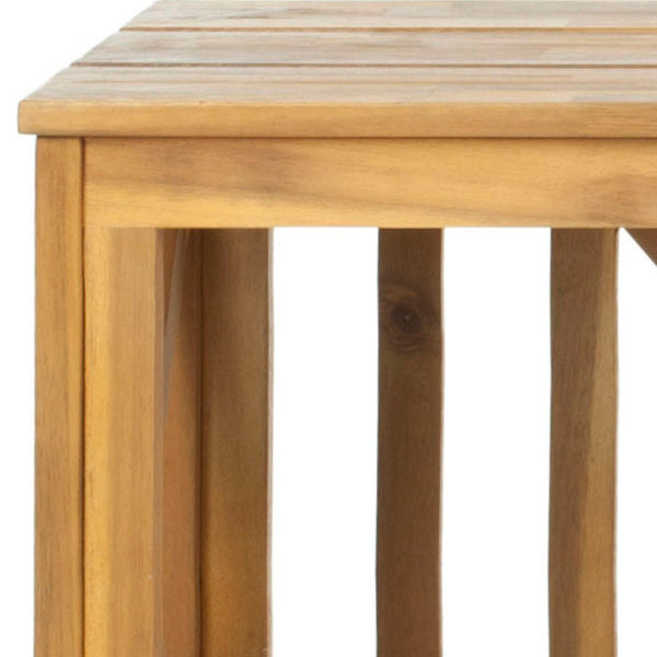 Safavieh BRANCO Bench - Versatile Outdoor Storage Solution in Durable Acacia Wood for Stylish Patios and Porches Natural FOX6706B
