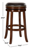 Safavieh Biagio Swivel Bar Stool Espresso/Brown FOX7007B