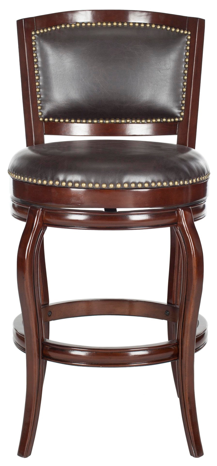 Safavieh Pasquale Swivel Bar Stool - Italian Bistro Elegance With Comfortable Upholstery And Classic Detailing Sierra/Brown FOX7011A