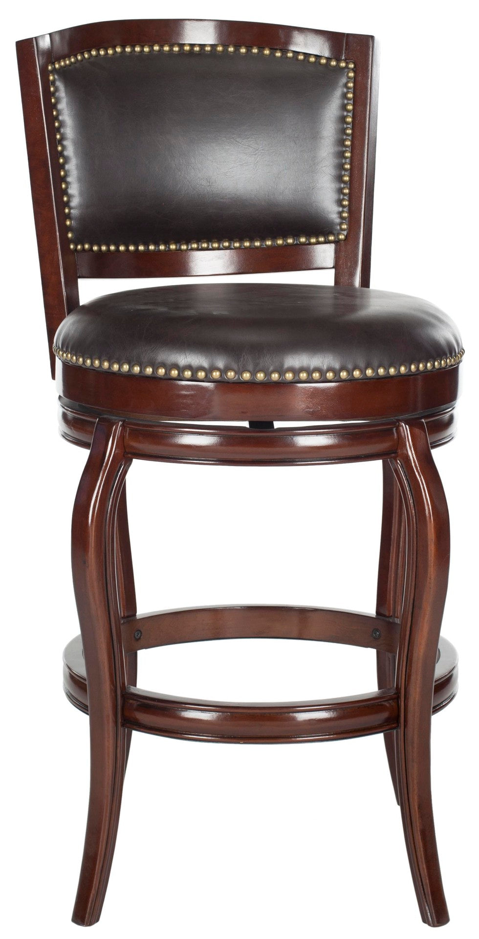 Safavieh Pasquale Swivel Bar Stool - Italian Bistro Elegance With Comfortable Upholstery And Classic Detailing Sierra/Brown FOX7011A