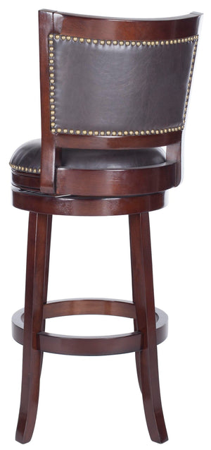 Safavieh Lazzaro Swivel Bar Stool - Elegant Design With 360° Mobility, Perfect For Home Bars And Lounges Sierra/Brown FOX7012A