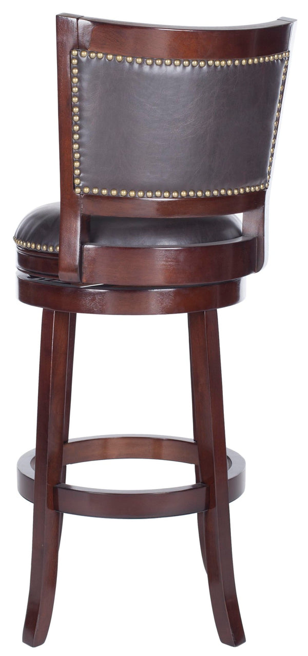 Safavieh Lazzaro Swivel Bar Stool - Elegant Design With 360° Mobility, Perfect For Home Bars And Lounges Sierra/Brown FOX7012A