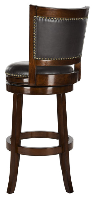 Safavieh Lazzaro Swivel Bar Stool - Elegant Design With 360° Mobility, Perfect For Home Bars And Lounges Espresso/Brown FOX7012B