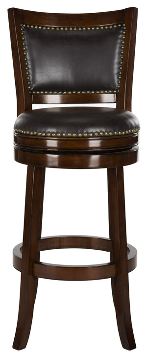 Safavieh Lazzaro Swivel Bar Stool - Elegant Design With 360° Mobility, Perfect For Home Bars And Lounges Espresso/Brown FOX7012B