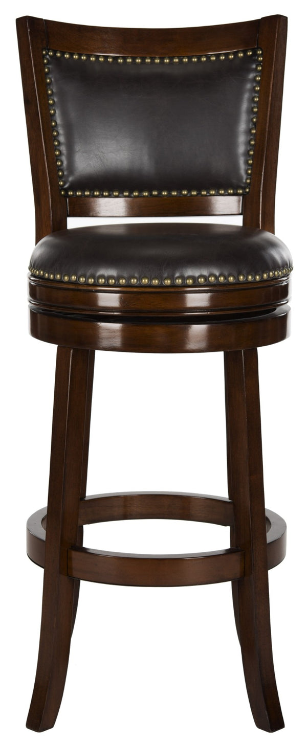 Safavieh Lazzaro Swivel Bar Stool - Elegant Design With 360° Mobility, Perfect For Home Bars And Lounges Espresso/Brown FOX7012B