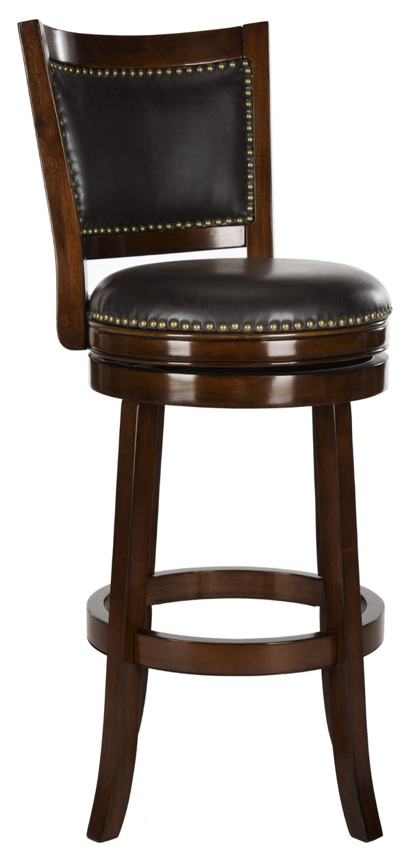 Safavieh Lazzaro Swivel Bar Stool - Elegant Design With 360° Mobility, Perfect For Home Bars And Lounges Espresso/Brown FOX7012B