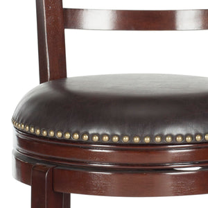 Safavieh Santino Swivel Bar Stool - Elegant X-Back Design With 360-Degree Swivel For Modern Comfort & Style Sierra/Brown FOX7013A