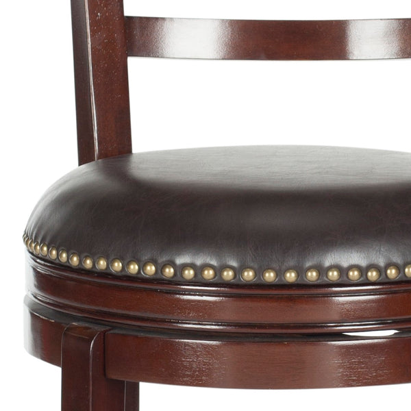 Safavieh Santino Swivel Bar Stool - Elegant X-Back Design With 360-Degree Swivel For Modern Comfort & Style Sierra/Brown FOX7013A
