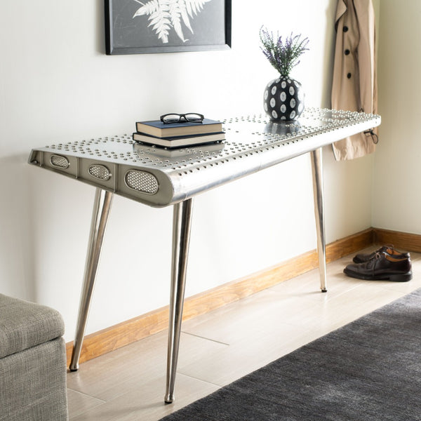 Safavieh Aviator Console Table - Handmade Vintage Industrial Charm With Distressed Finish For Versatile Spaces FOX7202A