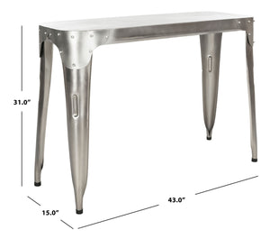 Safavieh Classic Iron Console Table Dark Antique Silver FOX7206A