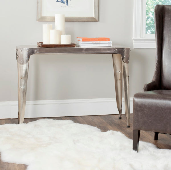 Safavieh Classic Iron Console Table Dark Antique Silver FOX7206A