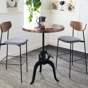 Safavieh Nesta Crank Table – Artisan-Crafted Black Iron Base With Unique Copper Top For Chic Decor Accent FOX7208A