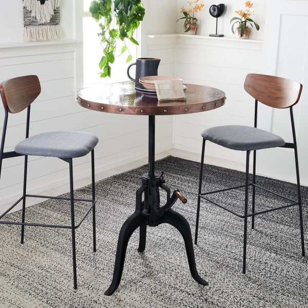 Safavieh Nesta Crank Table – Artisan-Crafted Black Iron Base With Unique Copper Top For Chic Decor Accent FOX7208A
